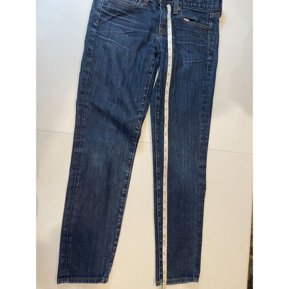 J. Crew Womens Jeans Toothpick Ankle Mid Rise Five Design Pockets Blue Size 27 - Picture 5 of 9